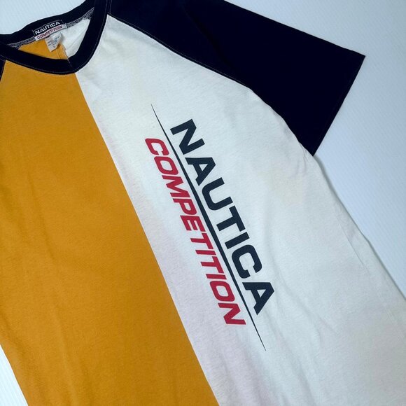 90s Nautica Competition Colorblock Tee S - Picture 2 of 3